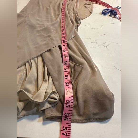 Alex Evenings 90s Vintage Style Maxi Gown Taupe Size 8 - Picture 6 of 9